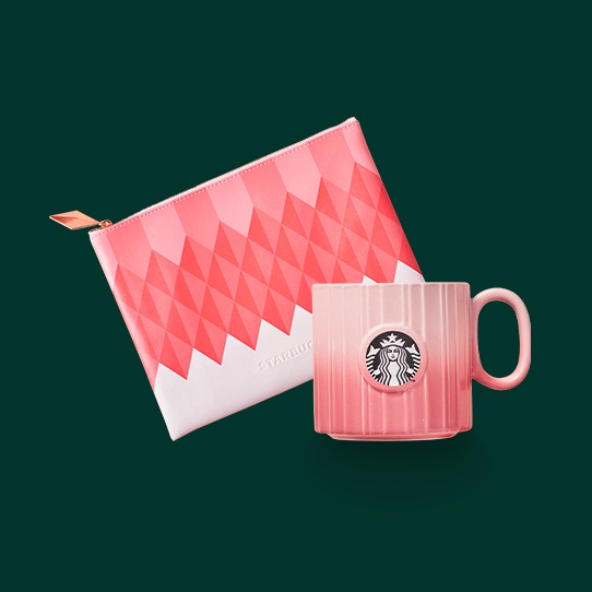 starbucks ph v-day pink pouch plus mug set