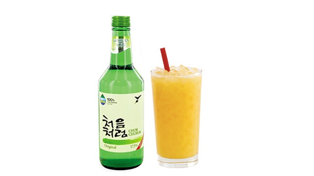 Korean Screwdriver: soju and orange juice