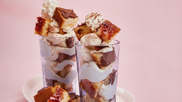 nutella brioche parfait trifle recipe image