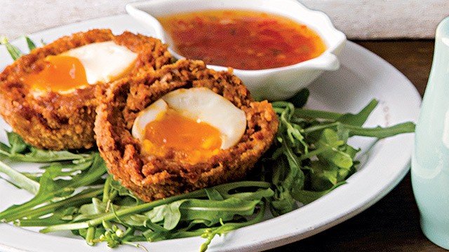 scotch egg or meat wrapped boiled egg recipe image