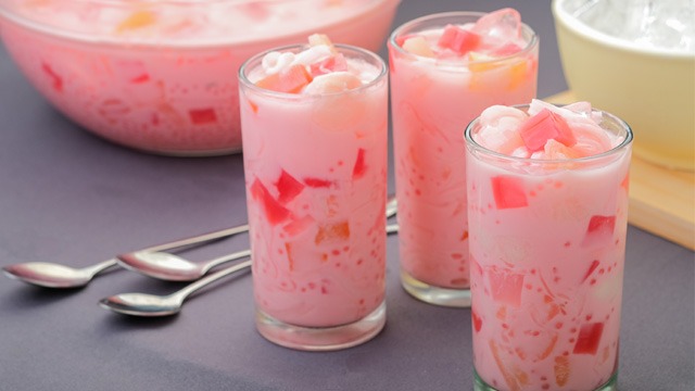 pink buko salad recipe image